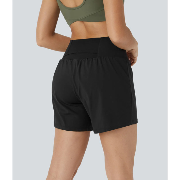 Halara Super High Waisted Pilates Yoga Active Shorts 5'' Longer Length Black L - Picture 4 of 9